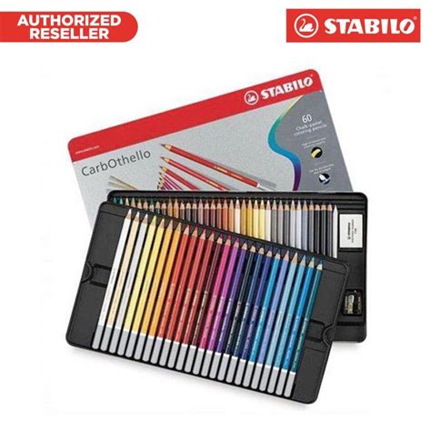 stabilo carbothello metal box of 60 colours|stabilo carbothello pastel pencils 60.